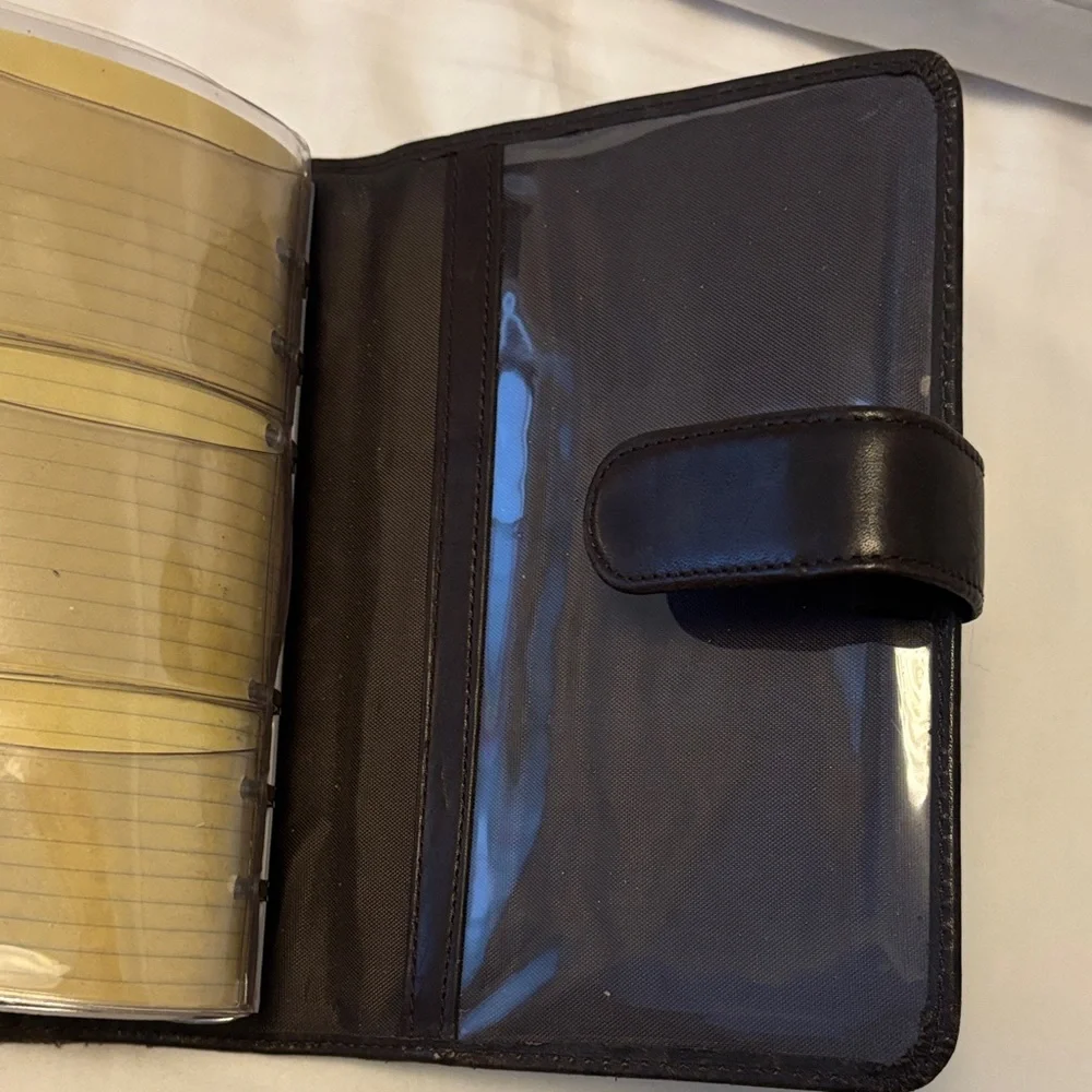 Elegant Black Leather Planner